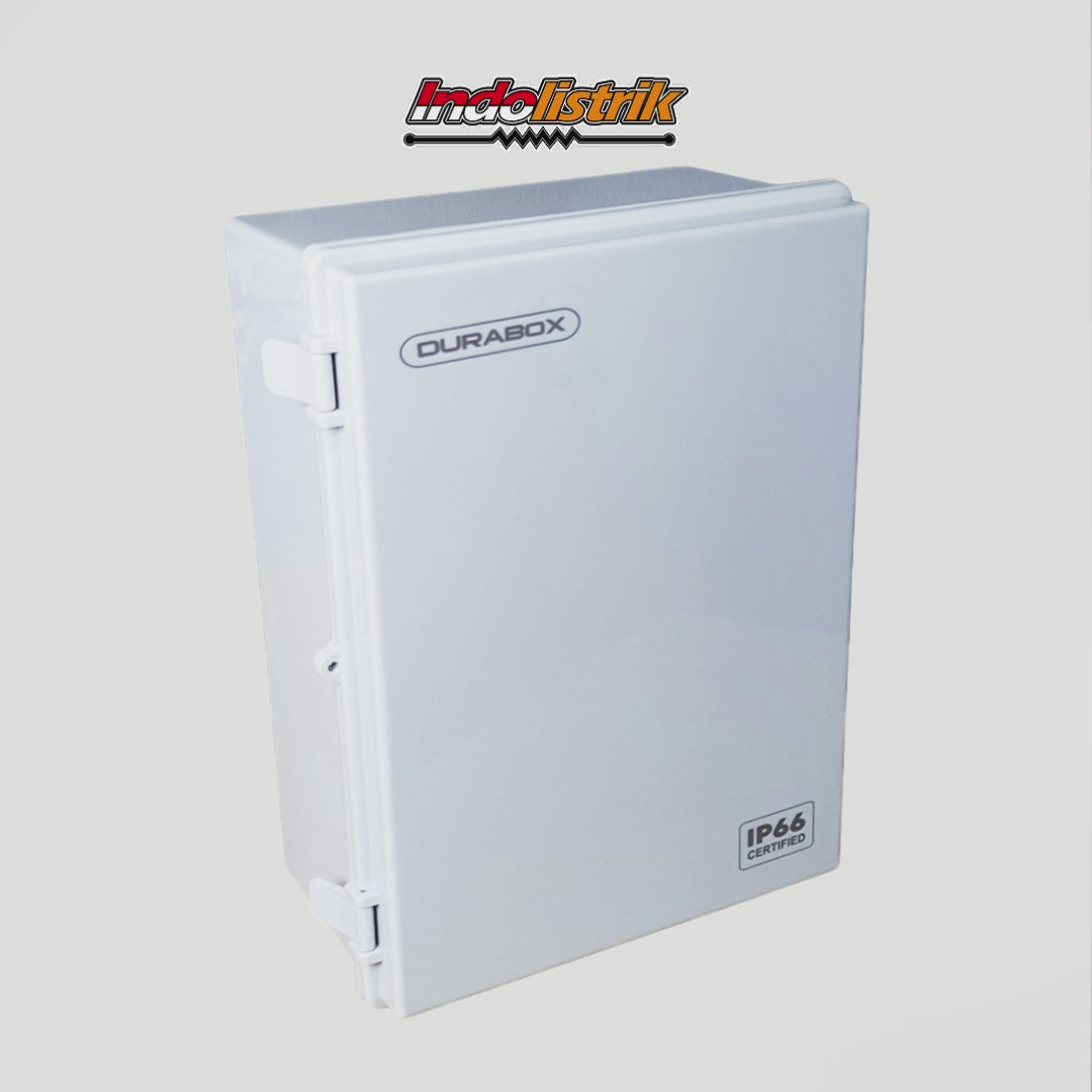 Durabox Box Panel Plastik ABS 290x390x160 mm Abu-Abu Lengkap Base Plate