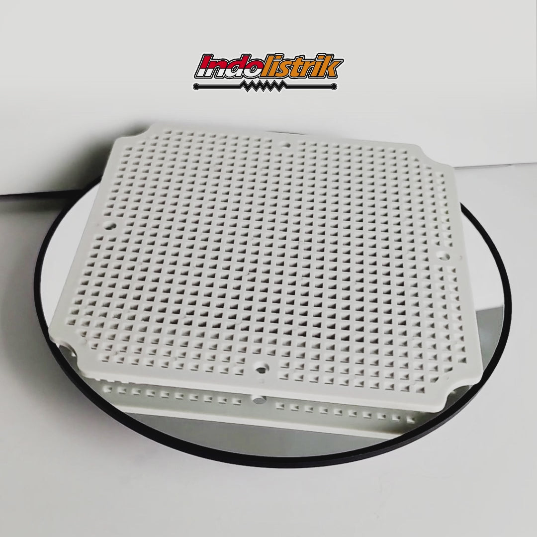 Durabox Tatakan Box Plastik 175x175mm Base Plate Dudukan Junction Box ABS Warna Abu Abu