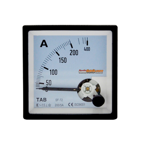 TAB Ampere Meter Analog 72x72 Via CT 200/5A