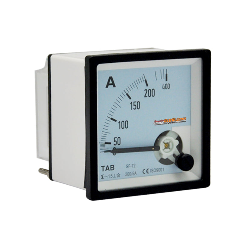 TAB Ampere Meter Analog 72x72 Via CT 200/5A