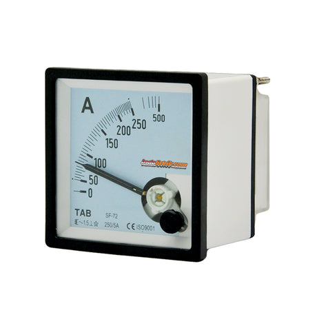 TAB Ampere Meter Analog 72x72 Via CT 250/5A