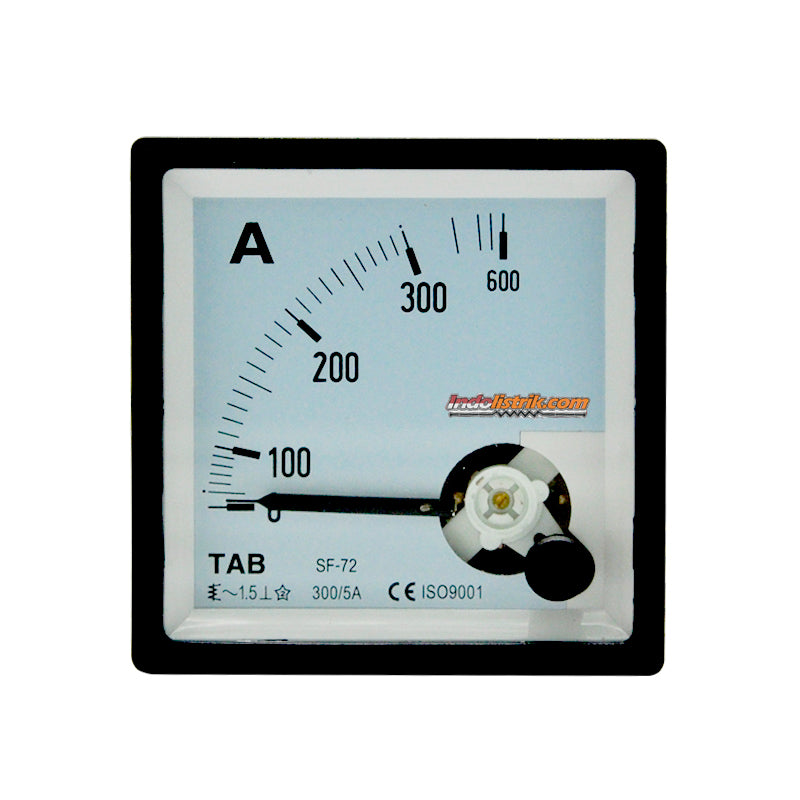 TAB Ampere Meter Analog 72x72 Via CT 300/5A