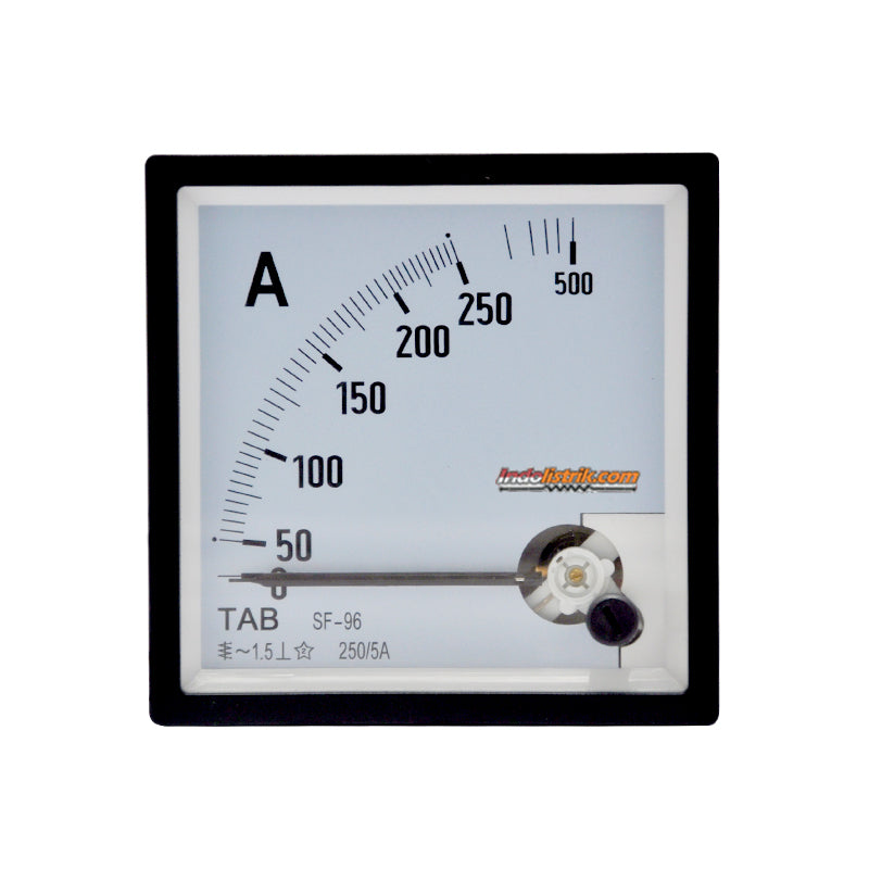 TAB Ampere Meter Analog 96x96 Via CT 250/5A
