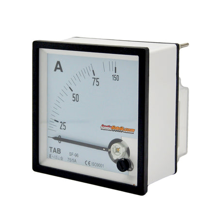 TAB Ampere Meter Analog 96x96 Via CT 75/5A