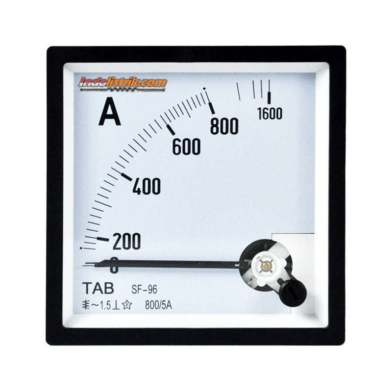 TAB Ampere Meter Analog 96x96 Via CT 800/5A