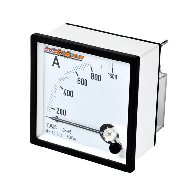 TAB Ampere Meter Analog 96x96 Via CT 800/5A