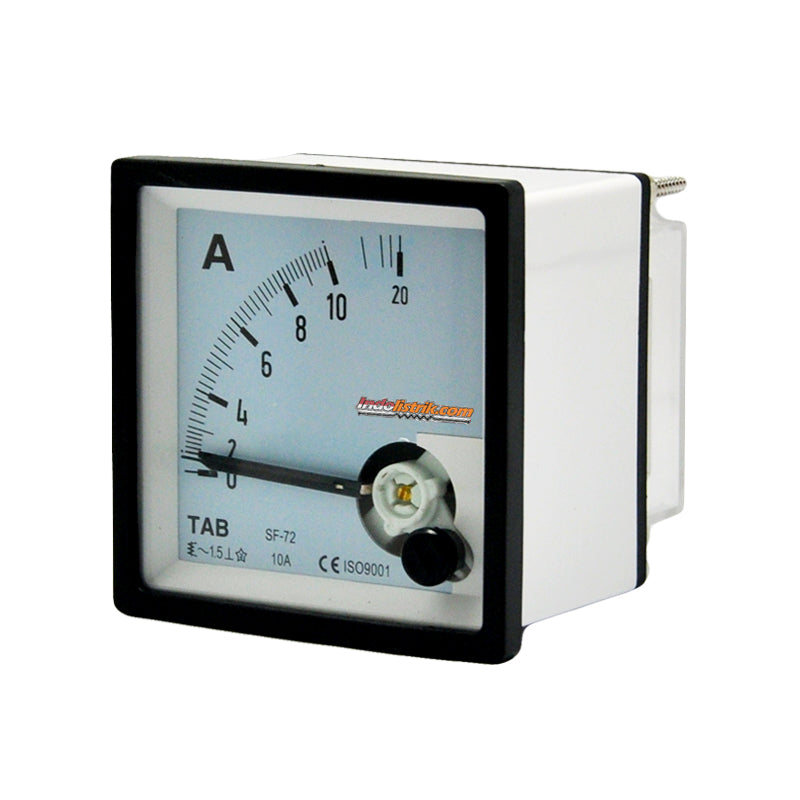 TAB Ampere Meter Analog Direct 72x72 10A