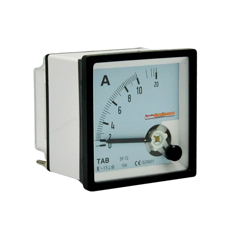 TAB Ampere Meter Analog Direct 72x72 10A