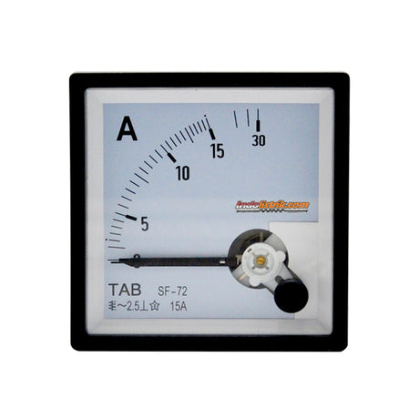 TAB Ampere Meter Analog Direct 72x72 15A