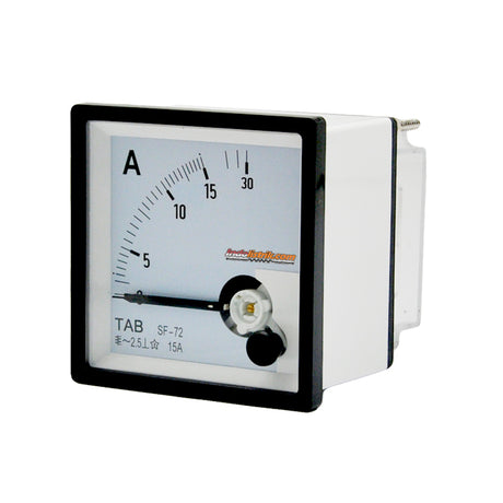 TAB Ampere Meter Analog Direct 72x72 15A