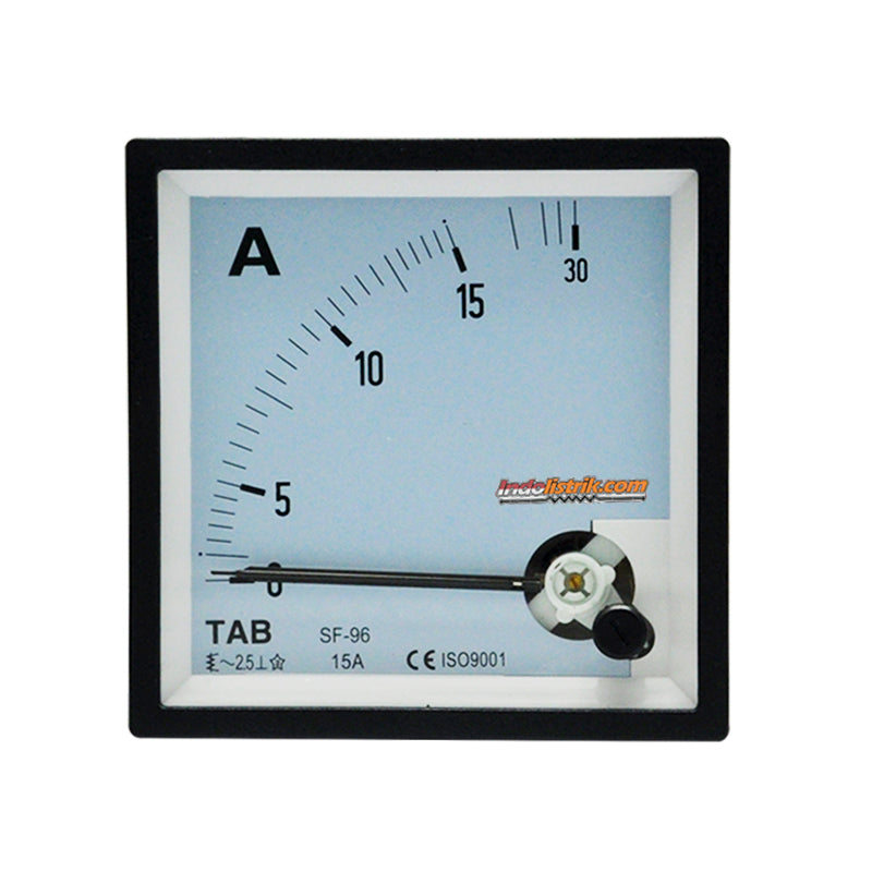 TAB Ampere Meter Analog Direct 96x96 15A