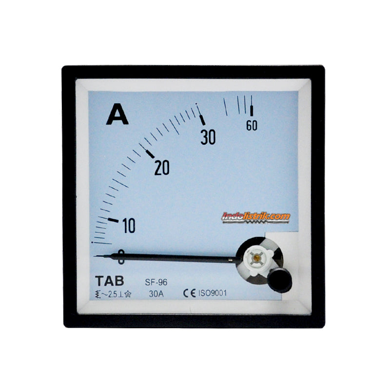 TAB Ampere Meter Analog Direct 96x96 30A