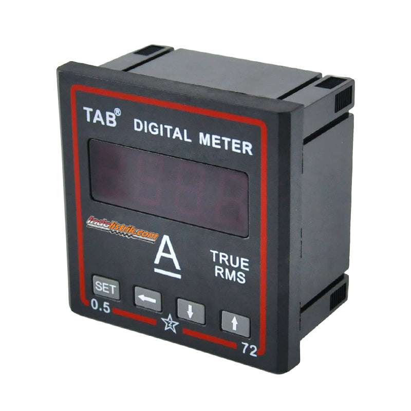 TAB Ampere Meter Digital DC 72x72 via shunt 60mV