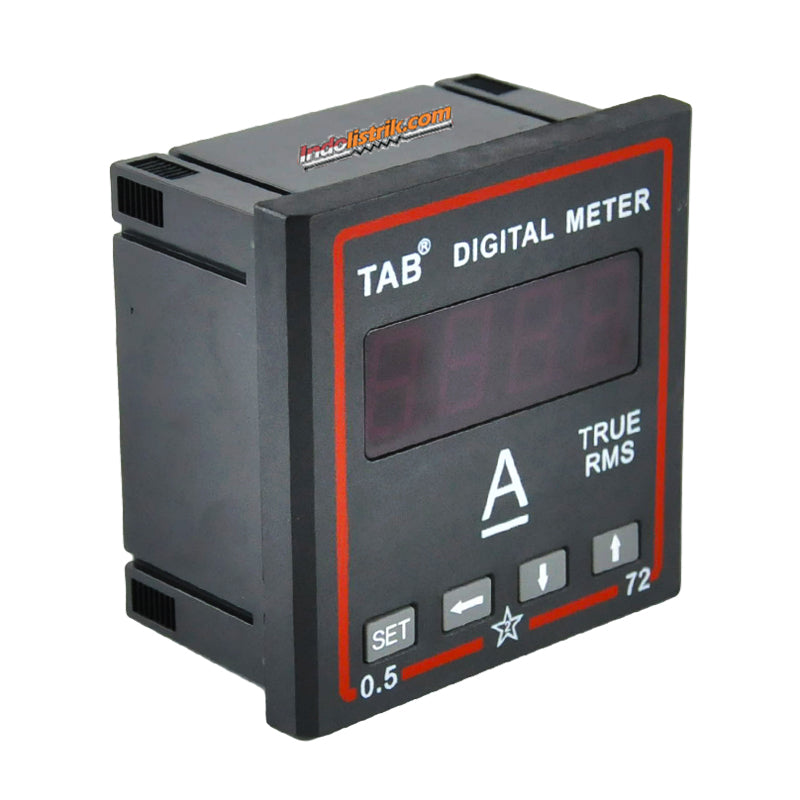 TAB Ampere Meter Digital DC 72x72 via shunt 60mV