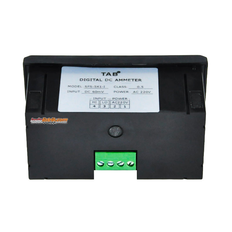 TAB Ampere Meter Digital DC 96x48 via shunt 60mV