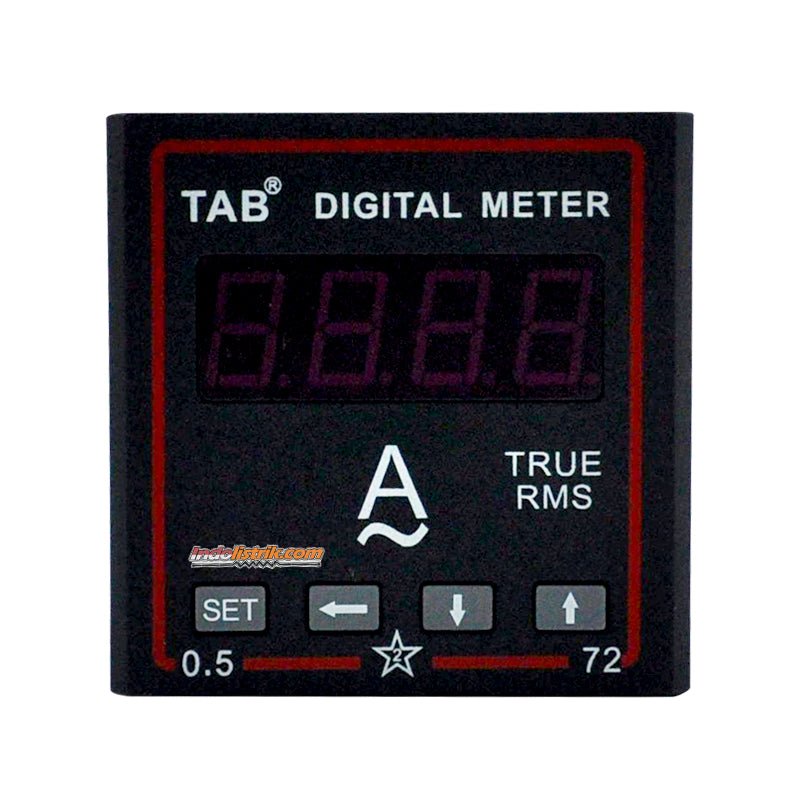 TAB Digital Ampere meter 72x72 via CT /5A