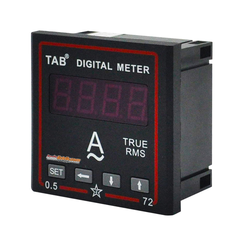 TAB Digital Ampere meter 72x72 via CT /5A