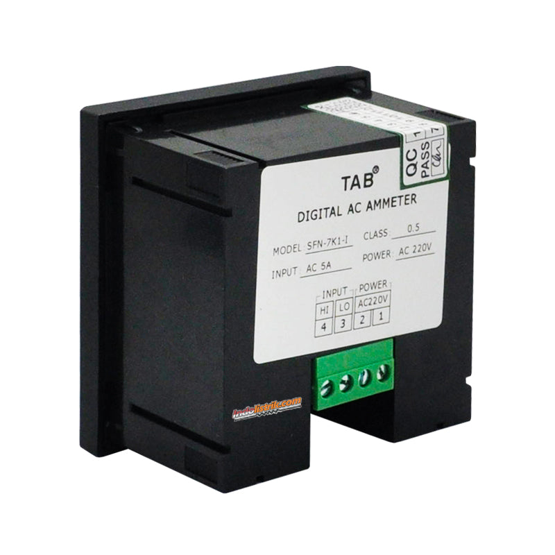 TAB Digital Ampere meter 72x72 via CT /5A