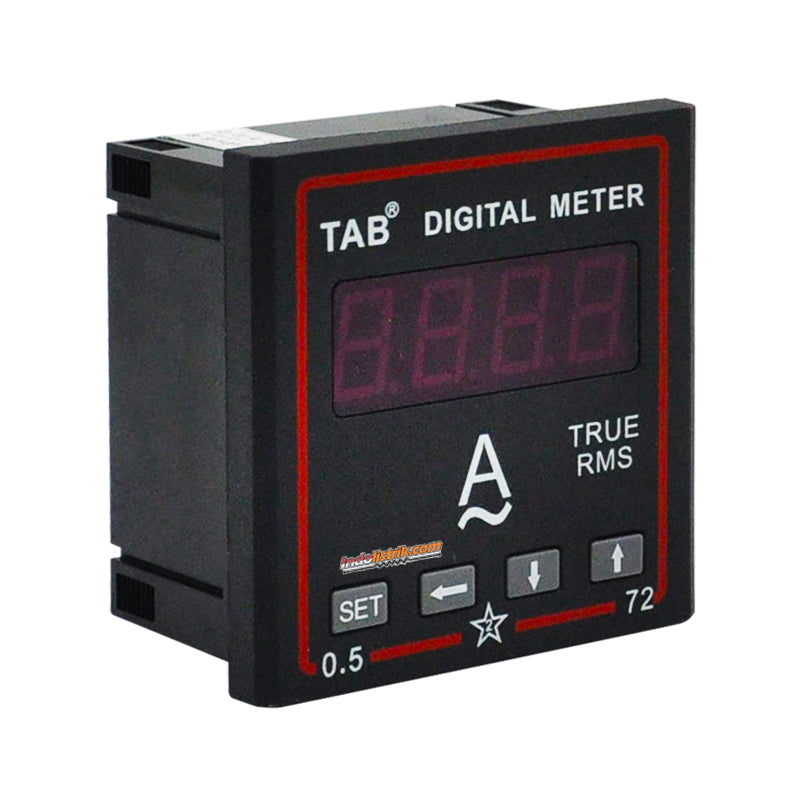 TAB Digital Ampere meter 72x72 via CT /5A