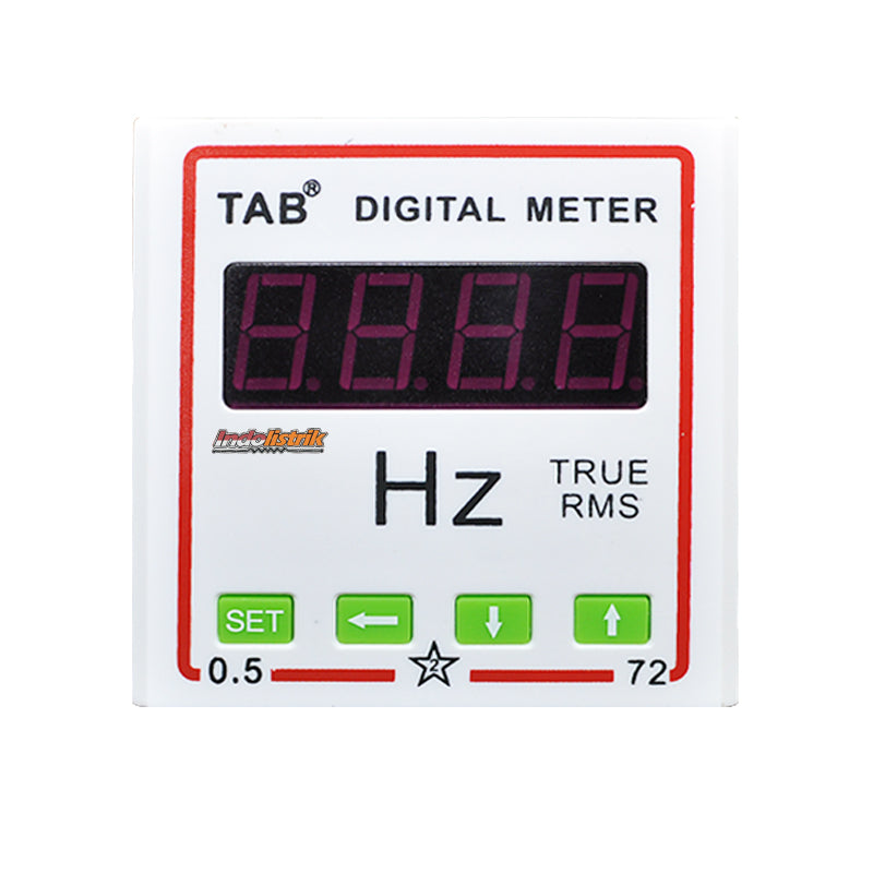 TAB Digital Frekuensi meter / HZ Meter 72x72 30-99Hz Putih