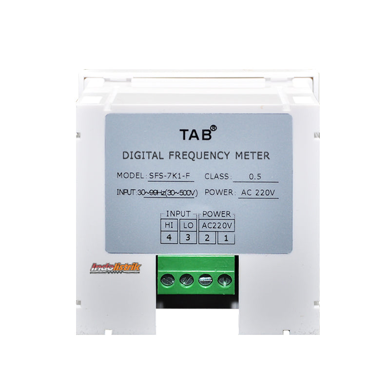 TAB Digital Frekuensi meter / HZ Meter 72x72 30-99Hz Putih