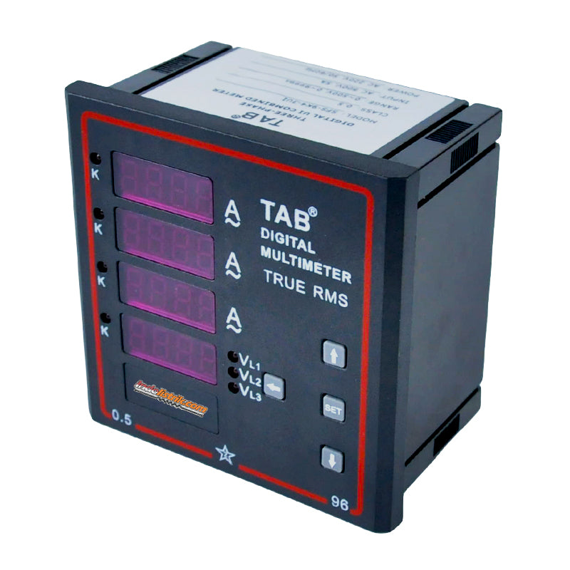 Jual TAB Digital Multi Meter 96x96 V+3A 3P4W 3Phase Murah & Lengkap ...