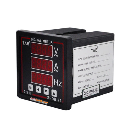 TAB Digital Multi meter 72x72 VAF 1phase