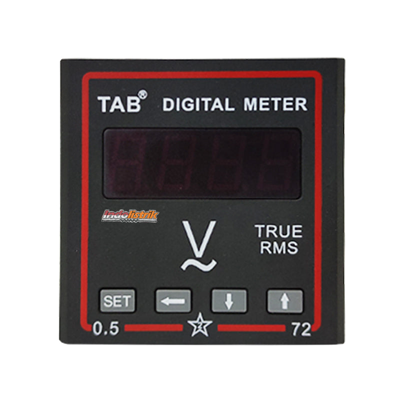 TAB Digital Voltmeter 72x72 600VAC