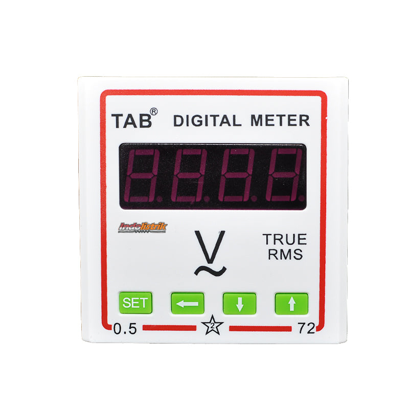 TAB Digital Voltmeter 72x72 600VAC Putih