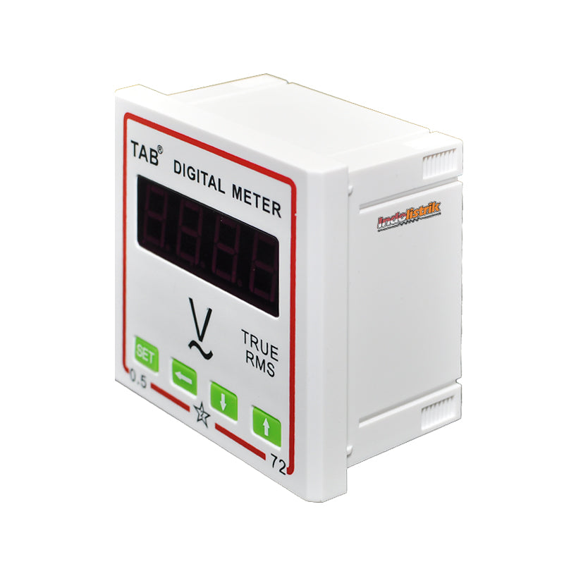 TAB Digital Voltmeter 72x72 600VAC Putih