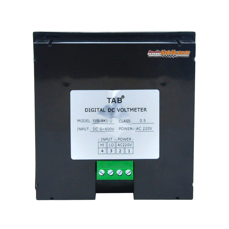 TAB Digital Voltmeter 96x96 600VDC