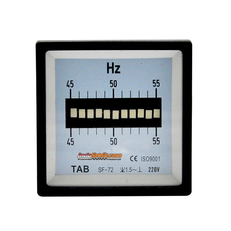 TAB Frekuensi Meter Analog Getar 72x72 45-55HZ