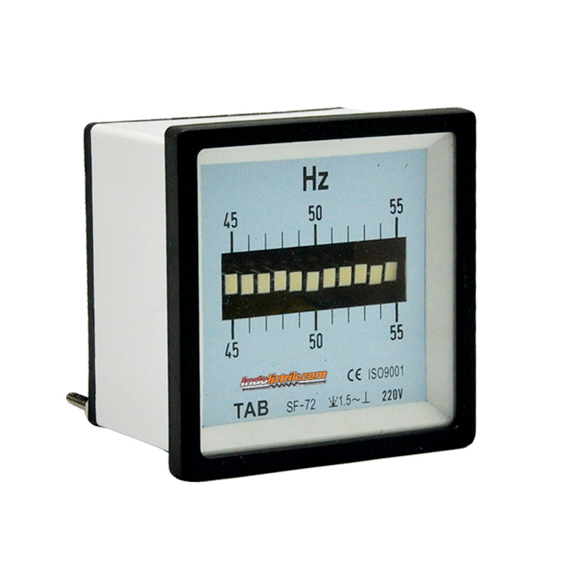 TAB Frekuensi Meter Analog Getar 72x72 45-55HZ