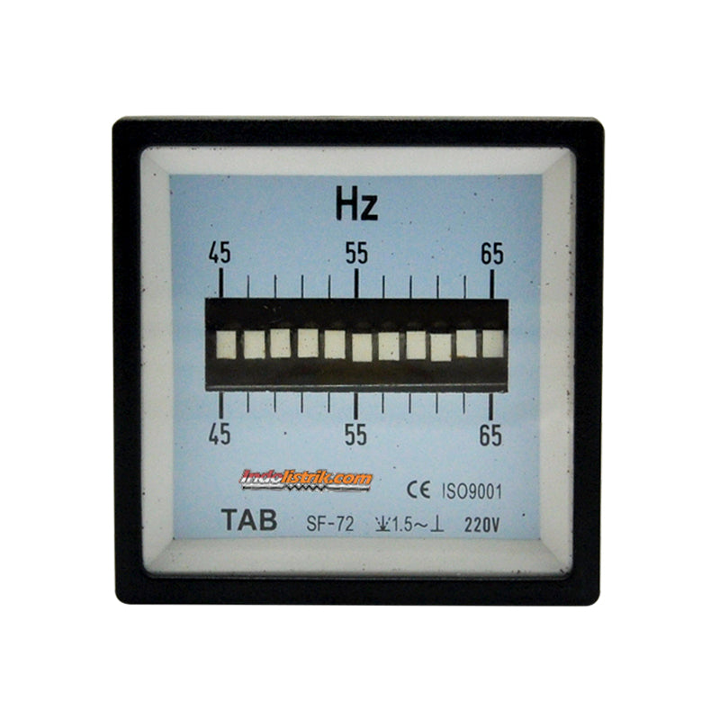 TAB Frekuensi Meter Analog Getar 72x72 45-65HZ