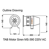 TAB Motor Siren MS-390 220V AC