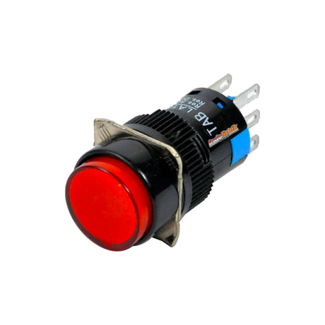 TAB Push Button 16mm LA16Y-22S Bulat Merah