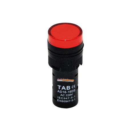 TAB Pilot Lamp LED 16mm AD22 16DS 220 VAC Merah