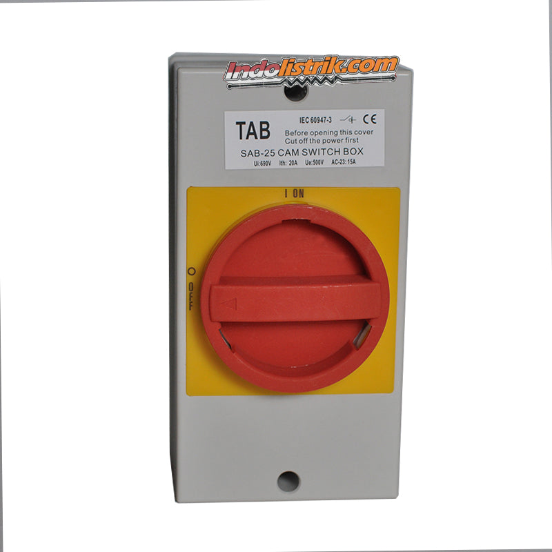 TAB Selector Cam Switch with Box 64x64 SAB 25-2-3 25A