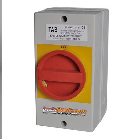 TAB Selector Cam Switch with Box 64x64 SAB 25-2-3 25A