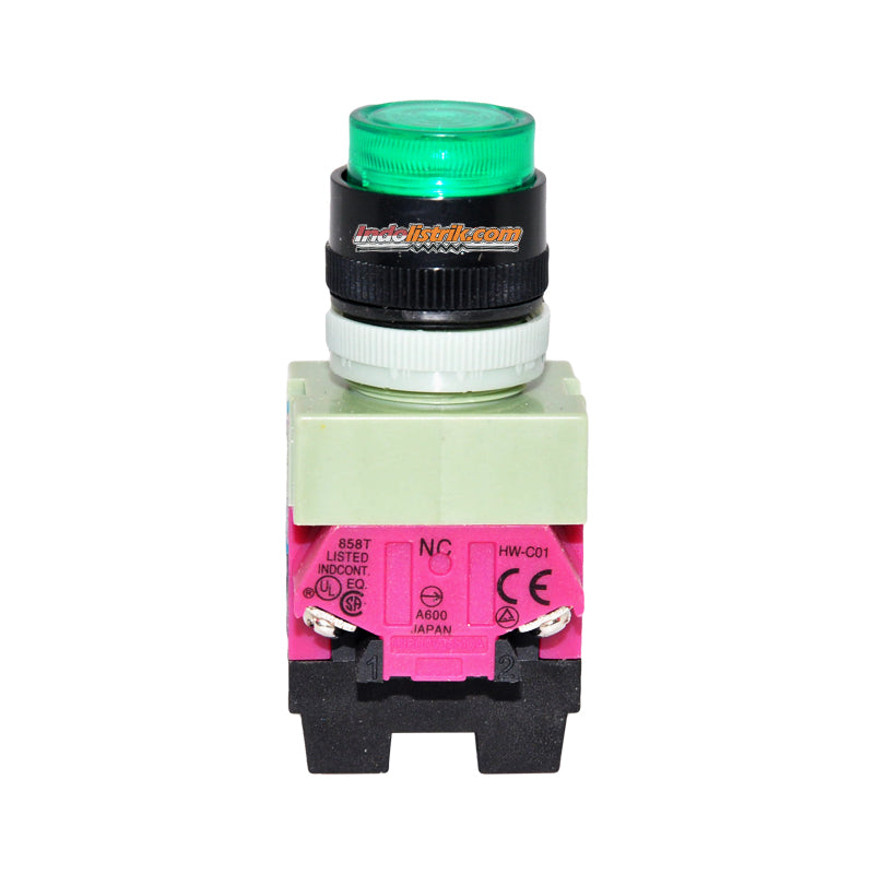 TAB Illuminated Push Button 220 VAC ALW29911EP Hijau