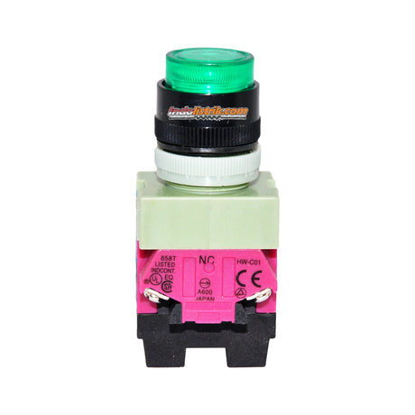 TAB Illuminated Push Button 220 VAC ALW29911EP Hijau