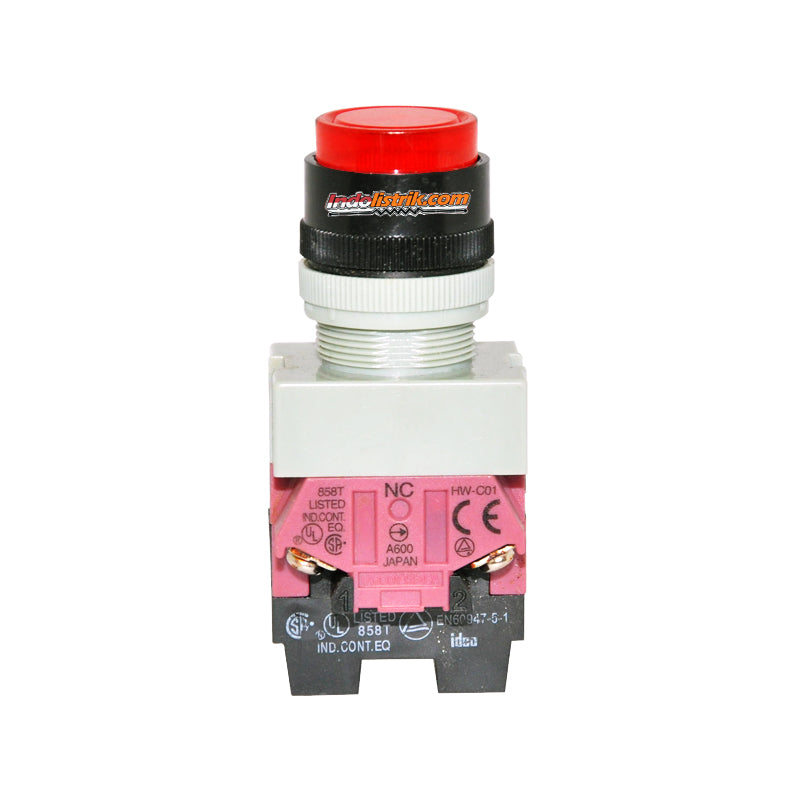 TAB Illuminated Push Button 220 VAC ALW29911EP Merah