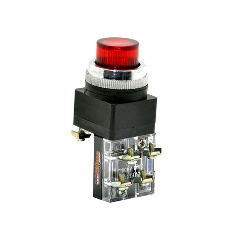 TAB Illuminated Push Button 220 VAC PB3011D Merah
