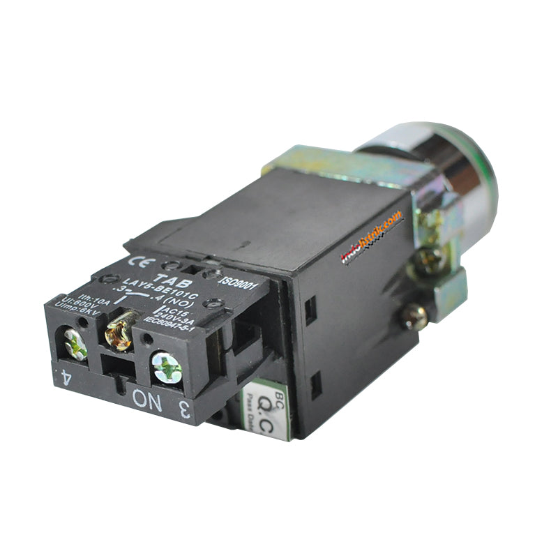 TAB Illuminated Push Button dengan Trafo 220 VAC LAY5-BW3341 Hijau
