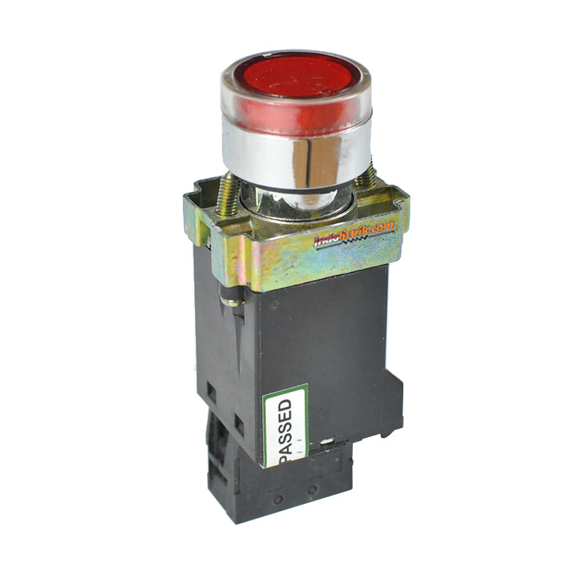 TAB Illuminated Push Button dengan Trafo 220 VAC LAY5-BW3442 Merah
