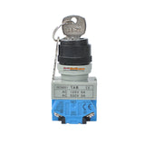 TAB Key-Selector Switch 3posisi Stay-Put 22mm XPB22-22A-11Y/31